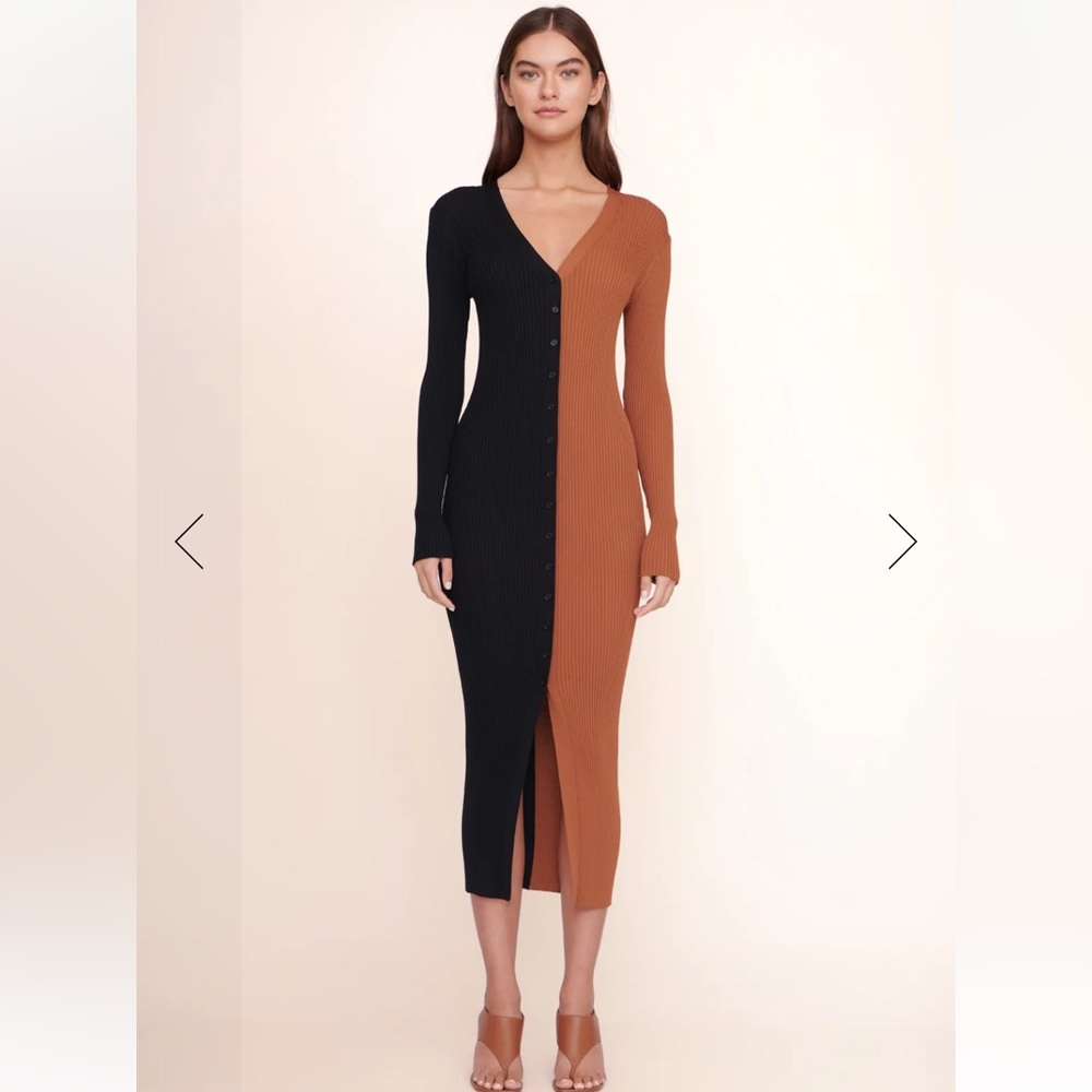 NWT! STAUD SHOKO SWEATER TAN BLACK